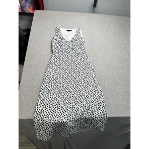Banana Republic Leopard‎ PRINT MIDI FIT-AND-FLARE DRESS Size 0